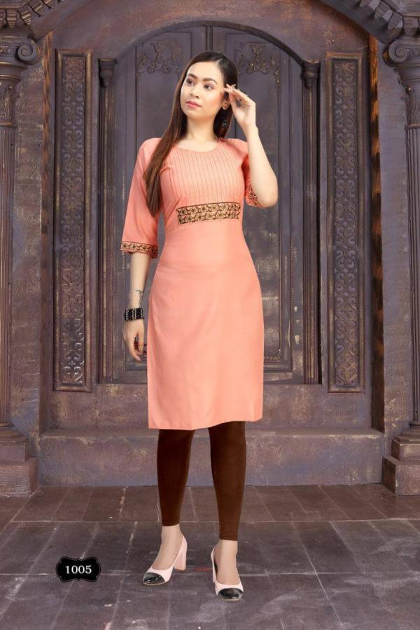 FT Ice Cream Rayon Embroidery Kurti Collection 